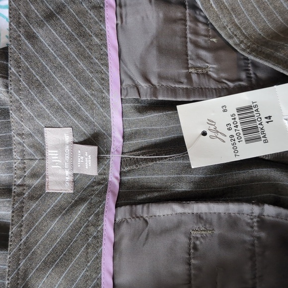 NWT! J Jill Pants Striped Stretch Comfort Cropped Wide Leg Capri SZ 14 - Picture 10 of 14